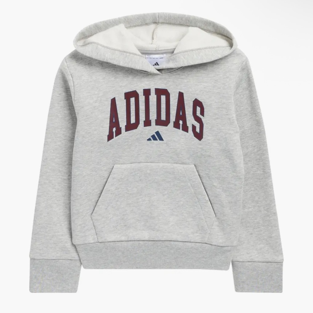 NWT ADIDAS KIDS HOODIE Size 6 gray